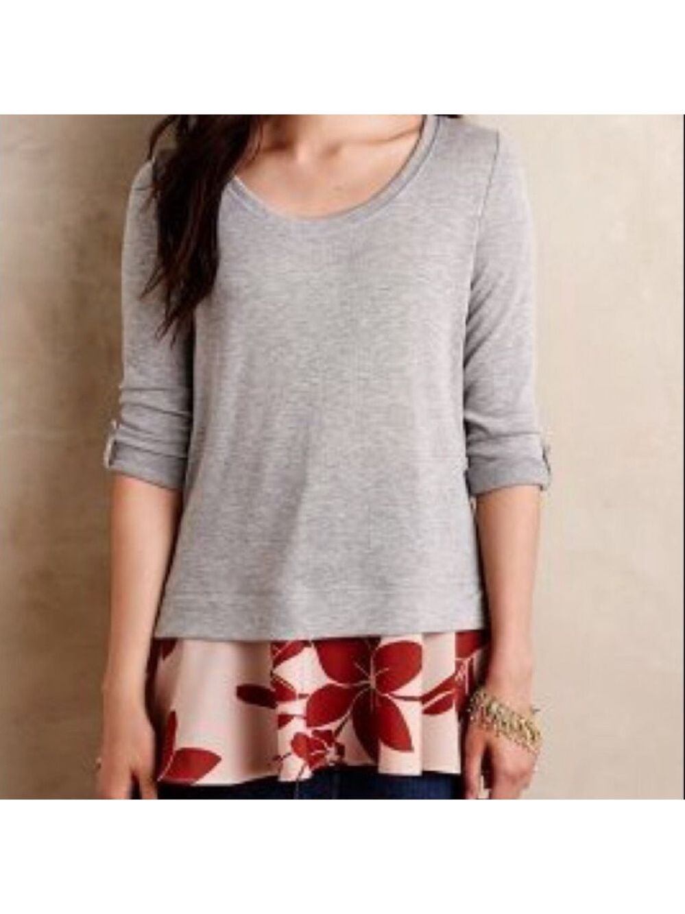 Anthropologie Little Yellow Button Top- Size L